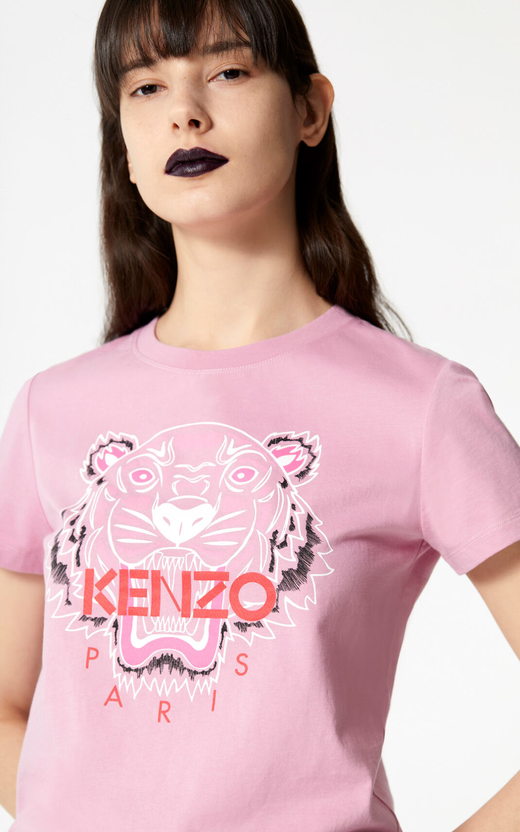 Kenzo Bleached Tiger Camisetas Mujer Rosas | 3198467-WR